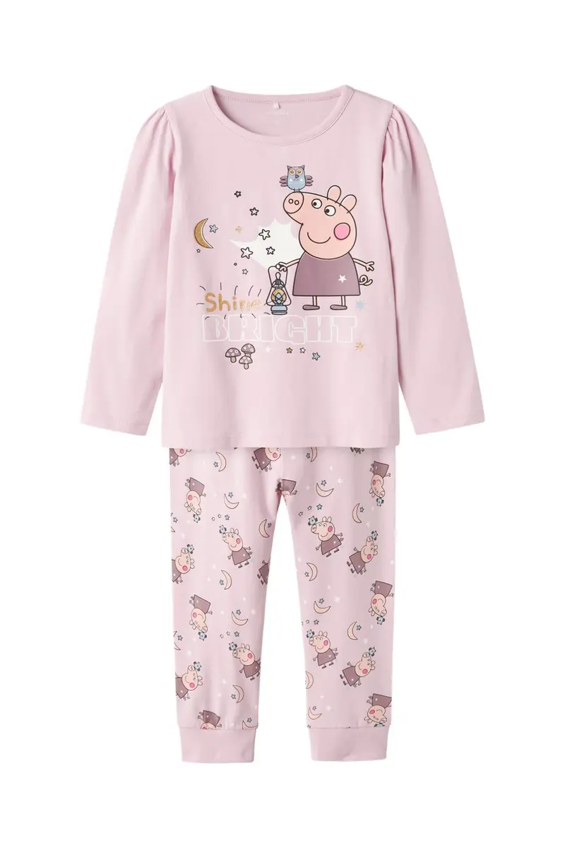Name It - Nmfdyris Peppa Ls Nightset - 4672080 Winsome Orchid