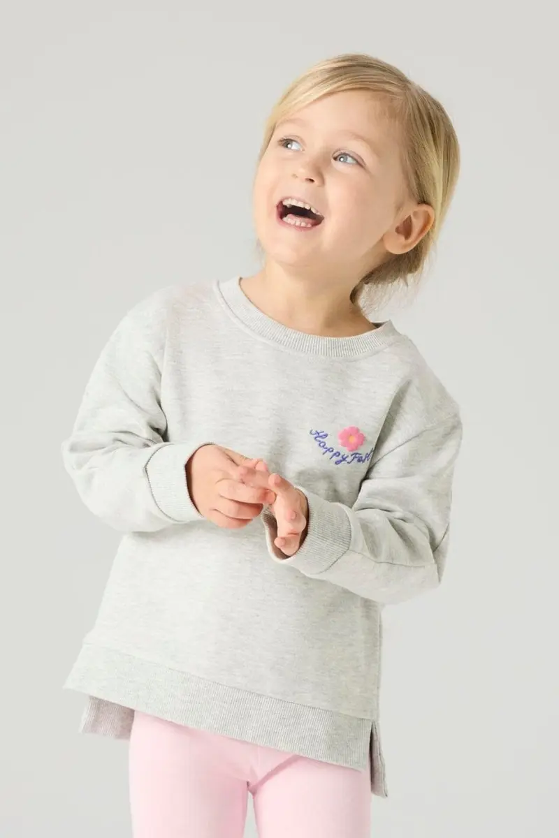 Name It - Nmffunna Ls Nreg Swe - 5106317 Light Grey Melange