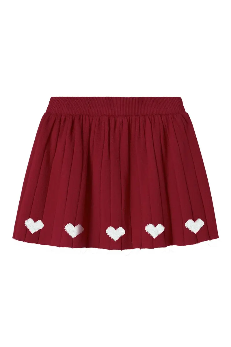Name It - Nmfralbos Knit Skirt - 5158241 Red Dahlia