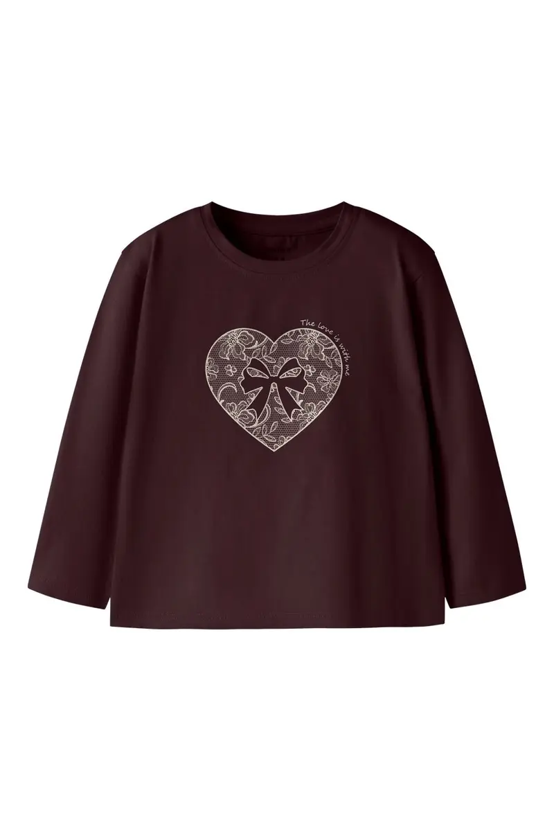 Name It - Nmframono Ls Nreg Top Box - 5115406 Chocolate Plum