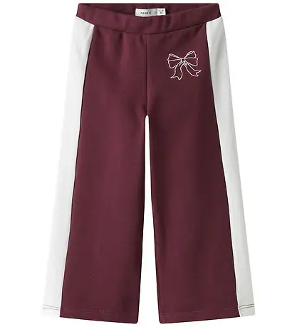 Name It - nmfrivea wide bukser burgundy