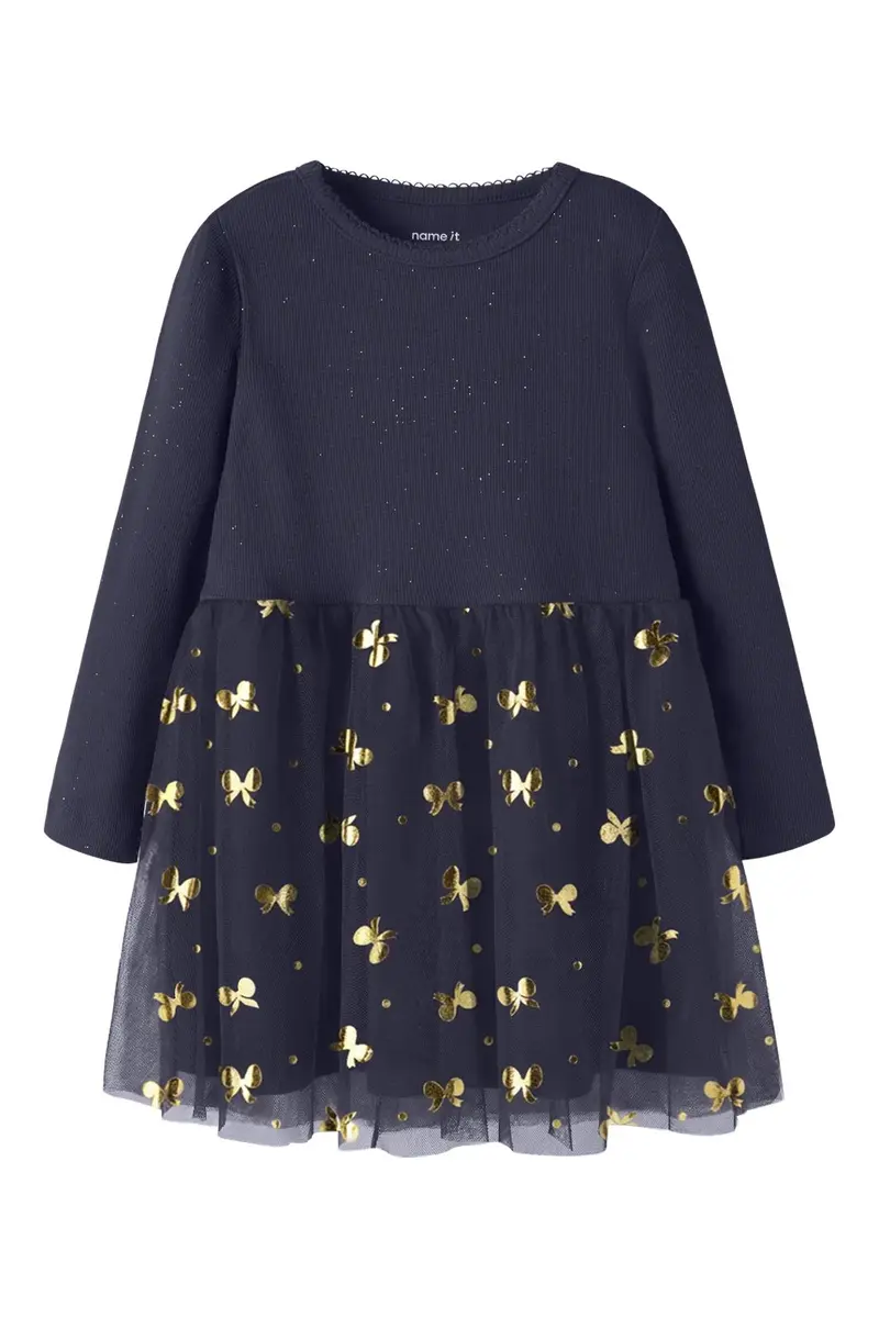 Name It - Nmfrosally Ls Dress - 5195200 Evening Blue