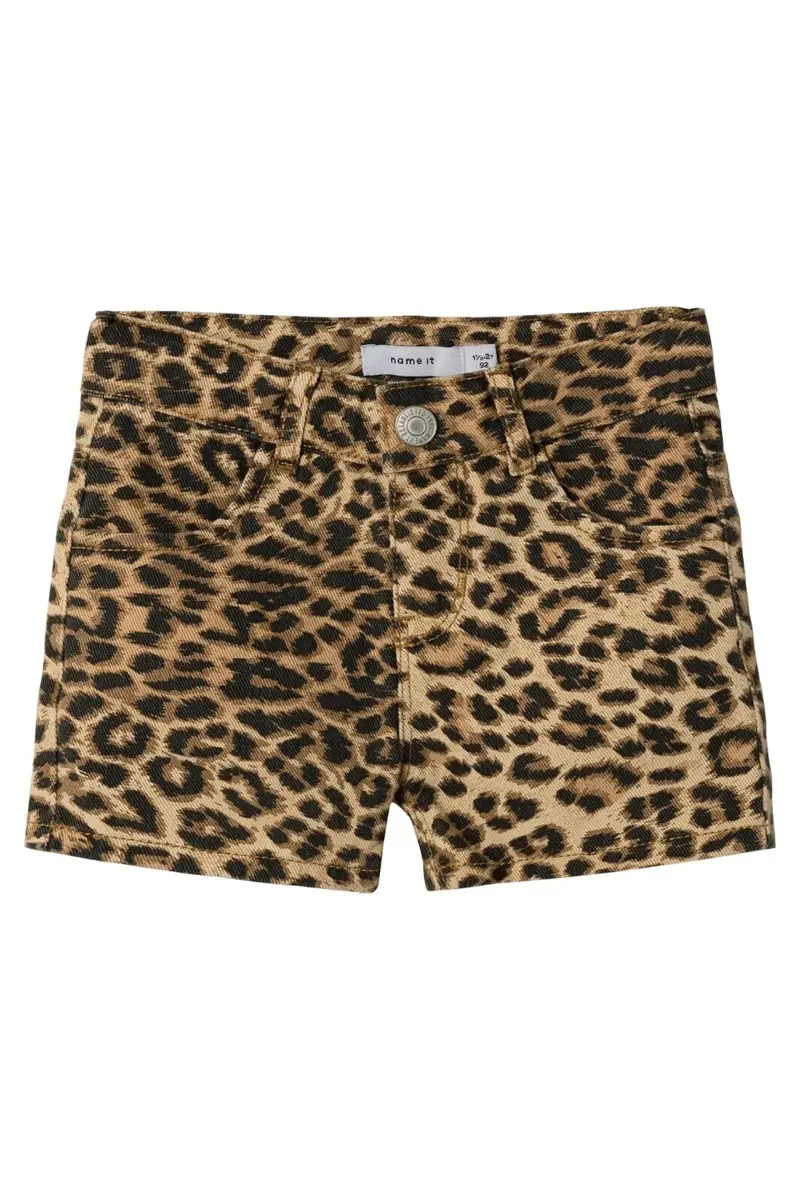 Name It - Nmfrose Shorts 4444-Td F - 4855022 Silver Mink Leopard