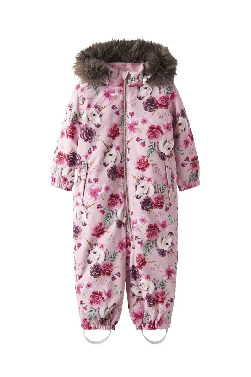 Name It - Nmfsnow10 Suit - 4874995 Parfait Pink Floral Unicorn