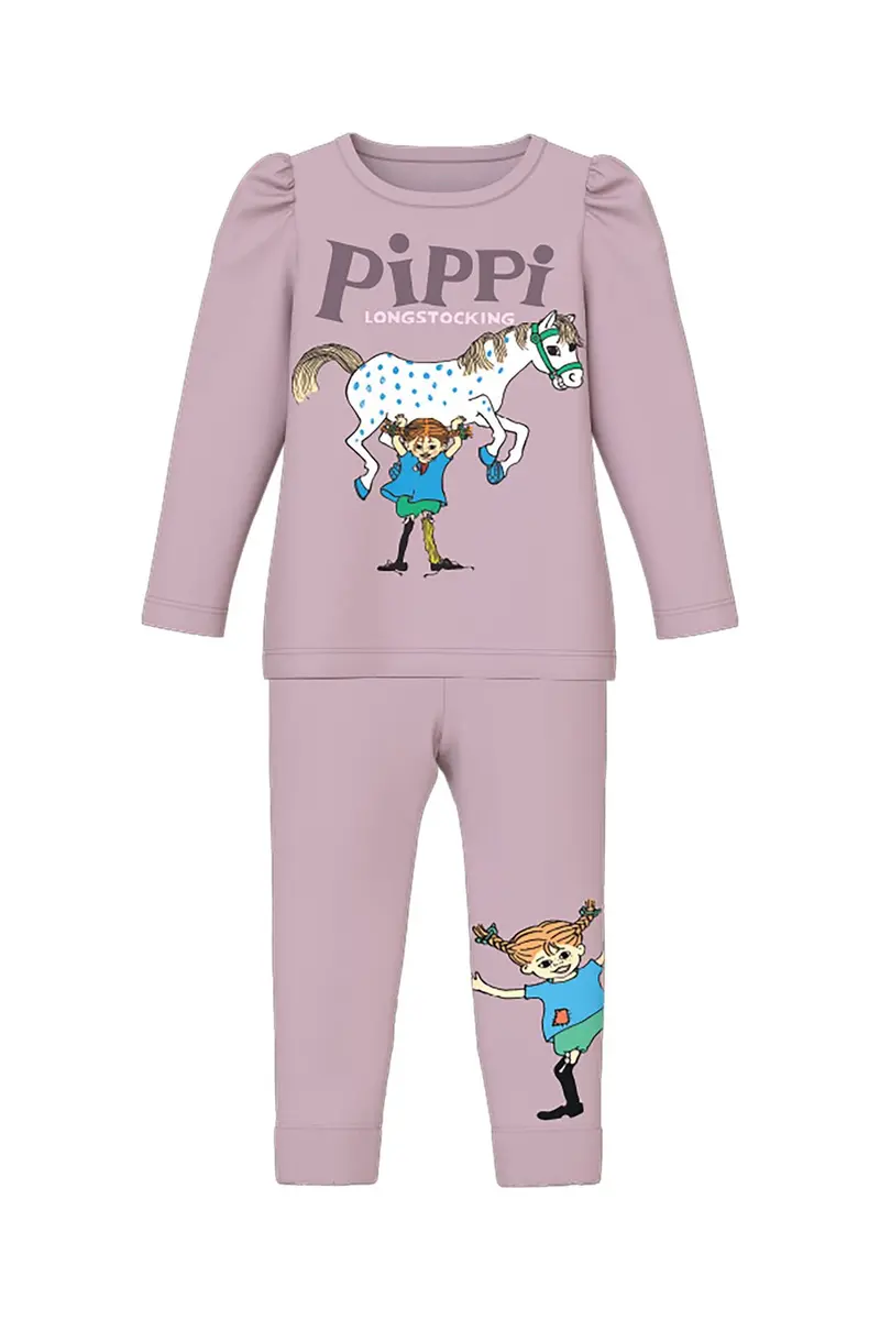 Name It - Nmfsoleim Pippi Ls Nightset Sky - 4978191 Keepsake Lilac