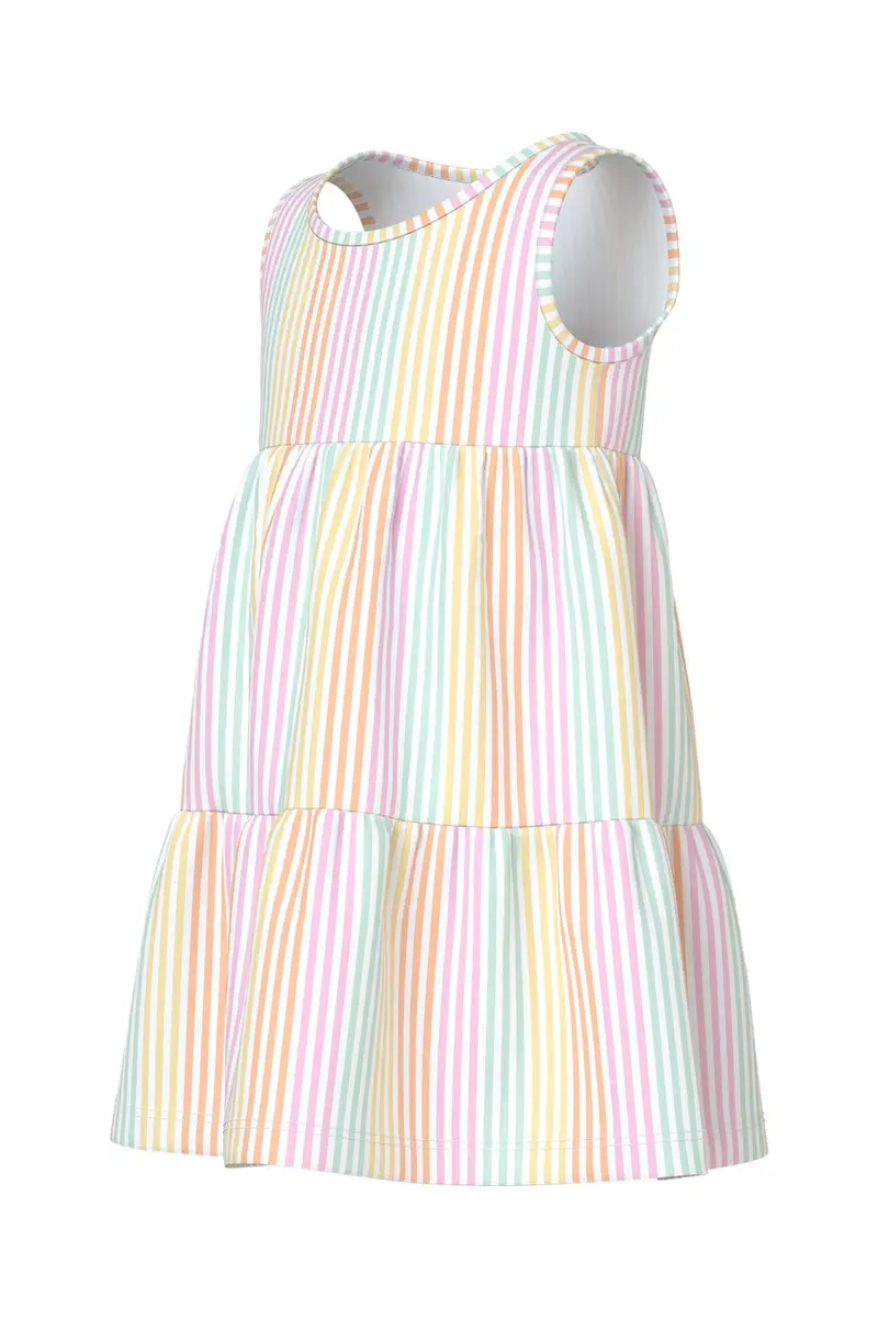 Name It - Nmfvigga Spencer Dress - 5058202 Bright White Cool Stripe