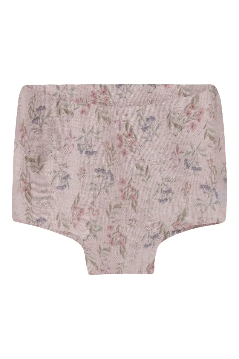 Name It - Nmfwang Wool Needle Boxer - 4968460 Violet Ice Flowers + Leafs