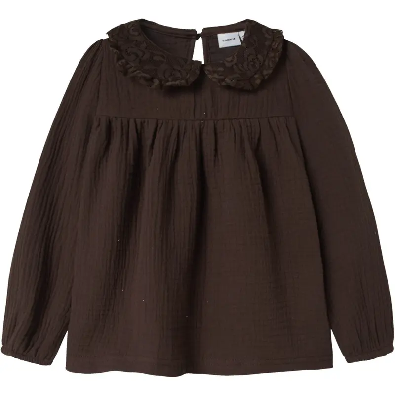 Name It Seal Brown Nmfolyssa Ls Bluse