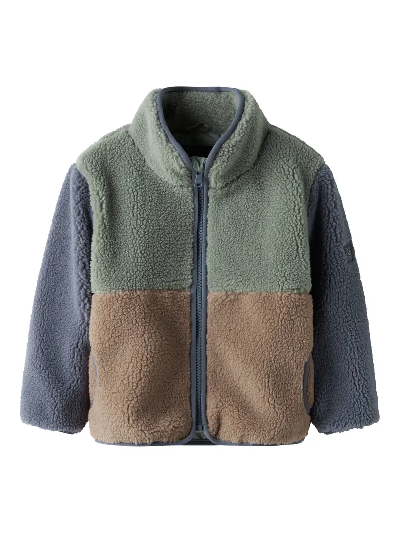 Name it teddyjakke - NMMMIMBA SHERPA JACKET - Chinois Green