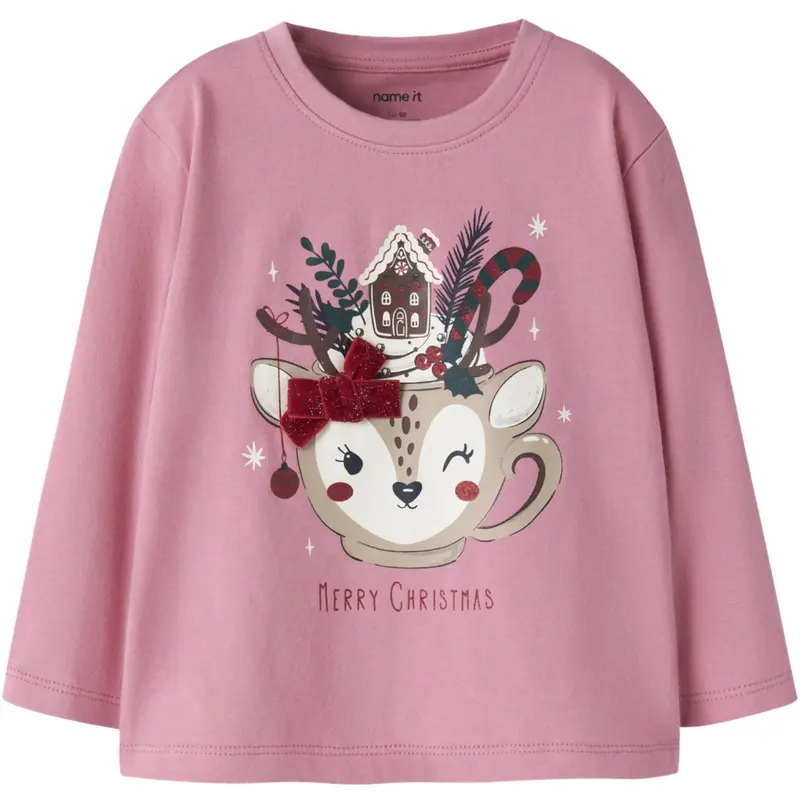 Name It Wild Rose Nmfrepoler Ls Nreg Top Box "jul"
