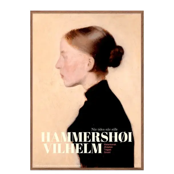 Når tiden står stille / Hammershøi 50 x 70 cm m. ramme (Kun afhentning)