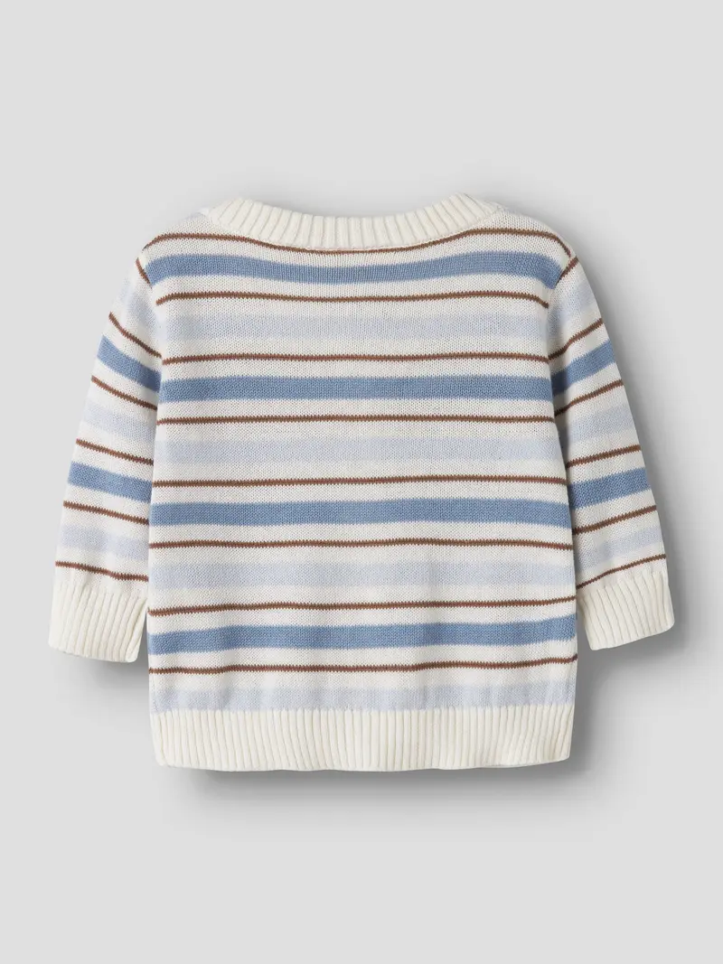 NBMHITO LS KNIT CARD LIL - Coconut Milk DUSTY BLUE "259"