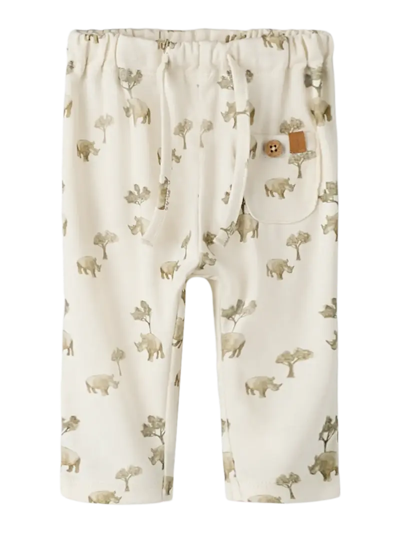 NBMLAYO LOOSE PANT LIL - Coconut Milk Rhino 238