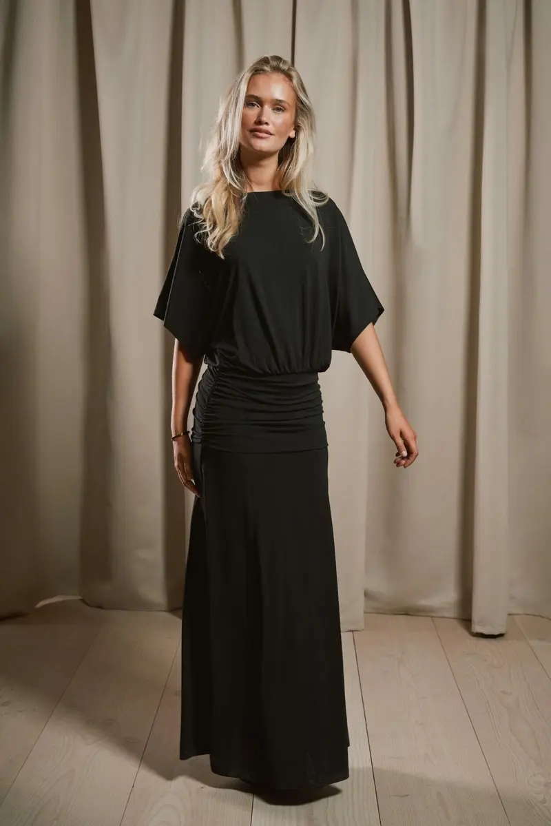 Neo Noir - Aloria Drapy Dress 170719 - 100 - Black