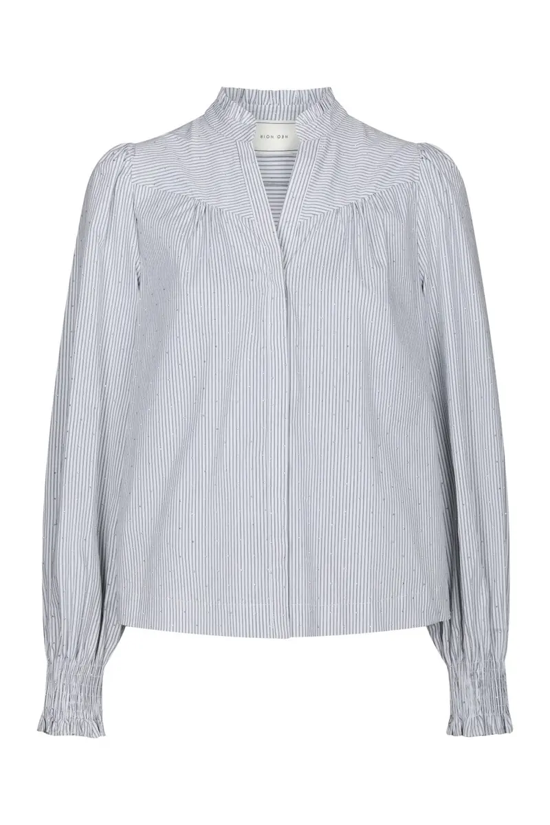 Neo Noir - Astrida Stripe Stone Blouse 167292 - 120 - White