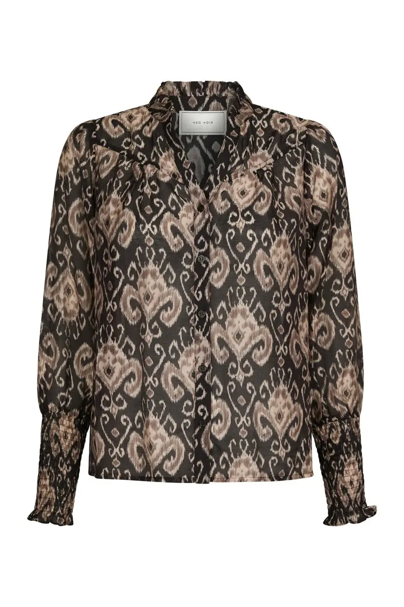 Neo Noir - Camisa Print Blouse 167189 - 100 - Black