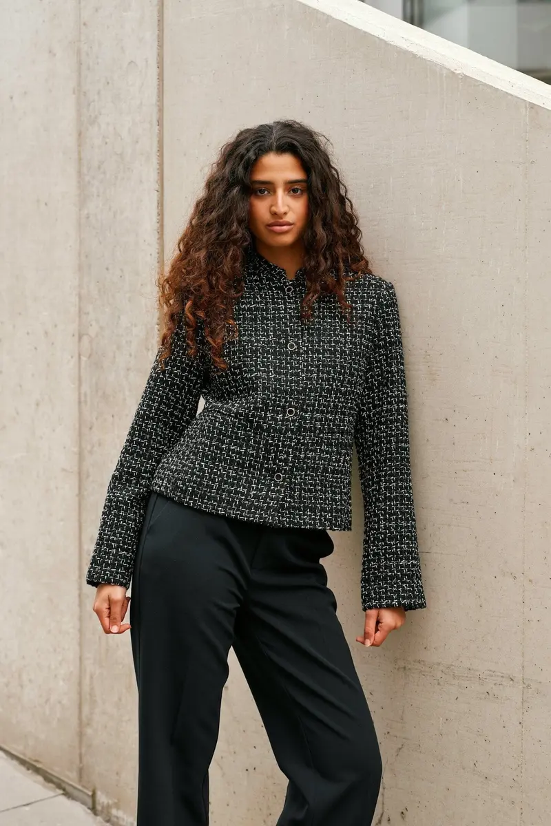 Neo Noir - Denisa Boucle Jacket 170180 - 100 - Black