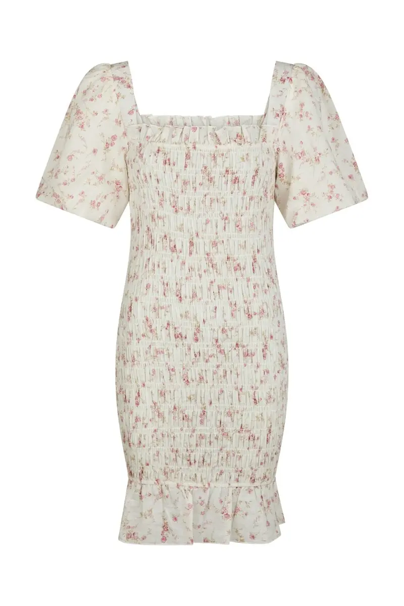 Neo Noir - Edena Smock Dress 164907 - 630 - Dusty Rose