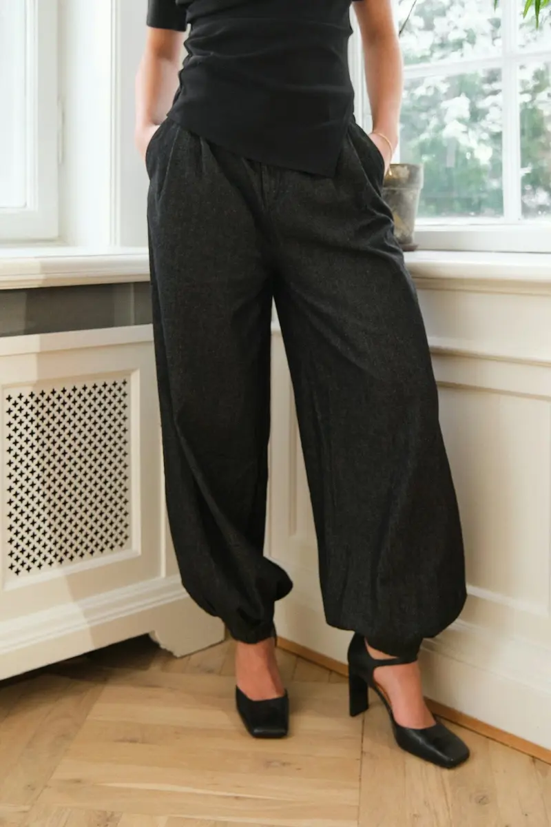 Neo Noir - Fayla Denim Balloon Pants 167399 - 100 - Black