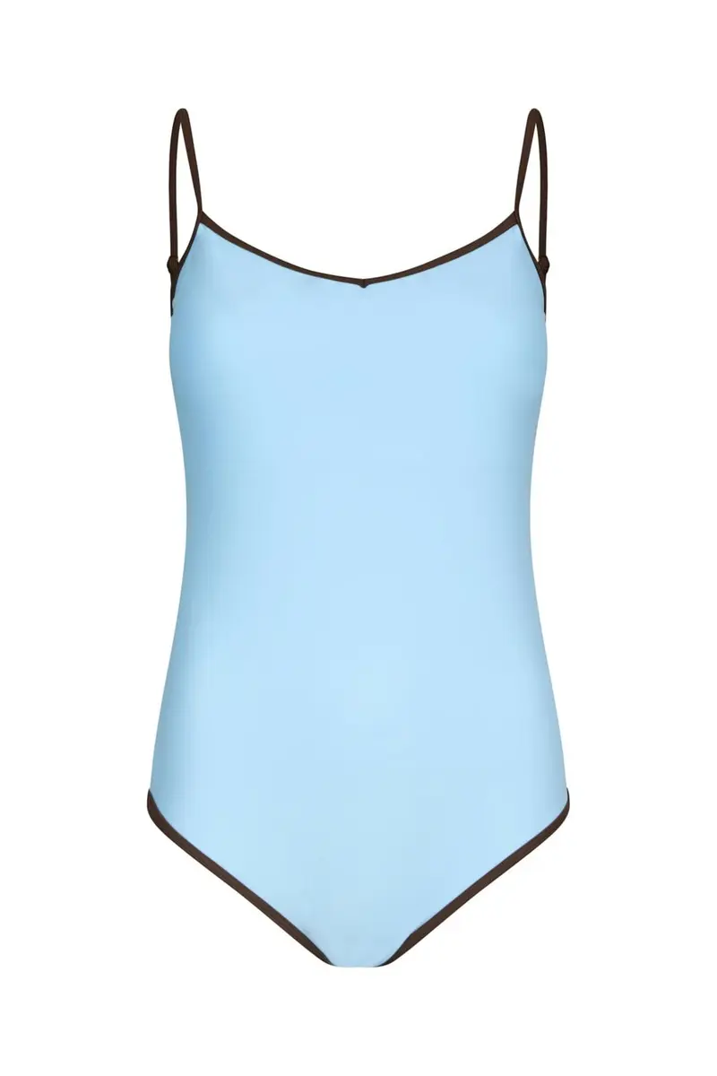 Neo Noir - Felice Solid Contrast Swimsuit 167795 - 145 - Light Blue