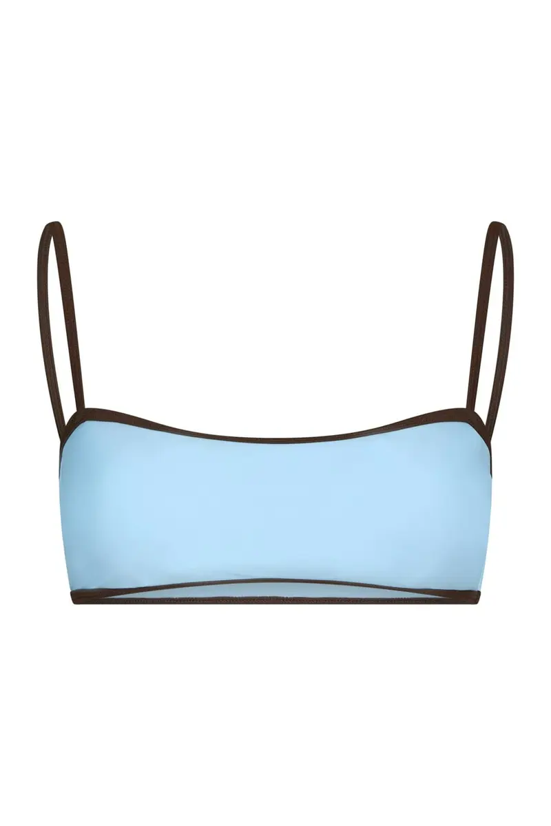 Neo Noir - Fia Solid Contrast Bikini Top 167792 - 145 - Light Blue
