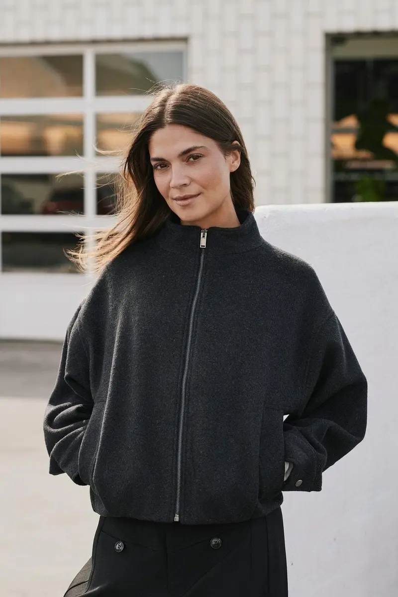 Neo Noir - Florine Wool Bomber Jacket 166100 - 132 - Antracit
