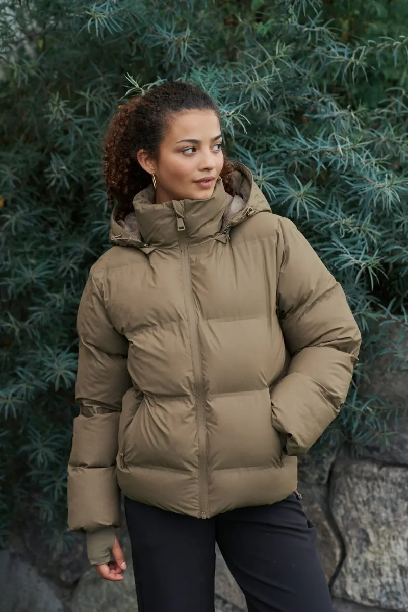 Neo Noir - Fox C Puffer Jacket - Dark Taupe