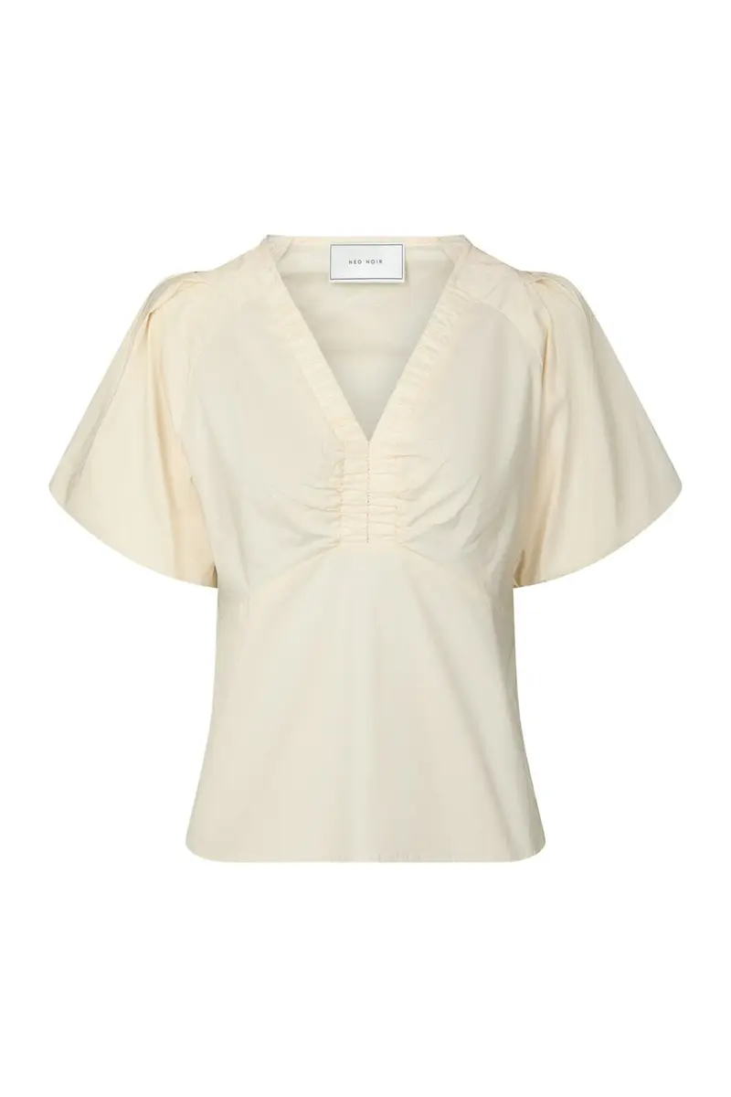 Neo Noir - Irina Poplin Blouse 162219 - 416 - Butter Yellow