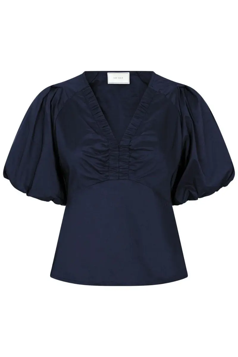 Neo Noir - Irina Poplin Blouse - Navy