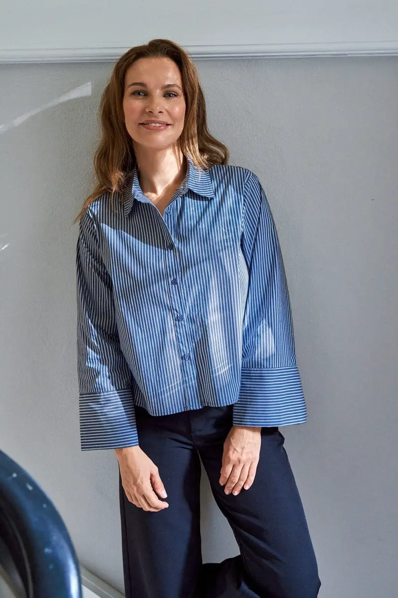 Neo Noir - Jaylin Stripe Shirt 170845 - 702 - Dark Navy