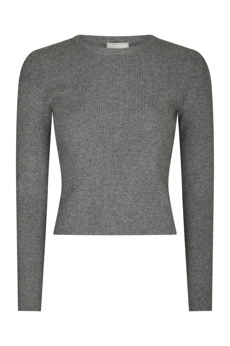 Neo Noir - Kirrera Knit Blouse 166614 - 107 - Dark Grey Melange