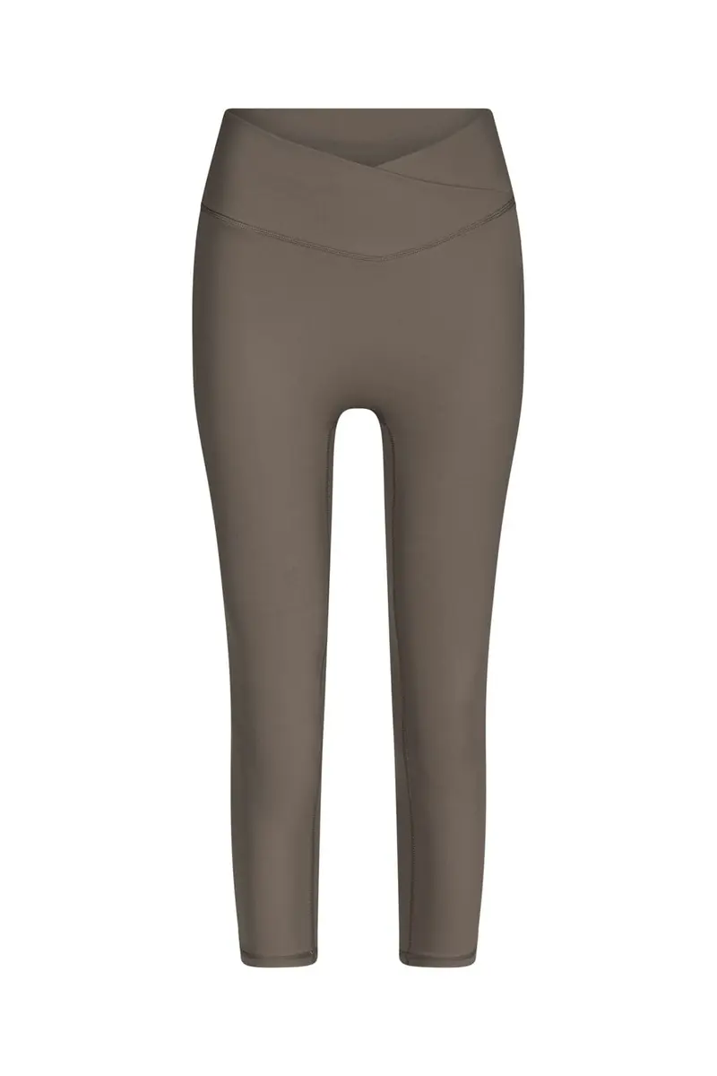 Neo Noir - Lea Wrap Capri Pants 170726 - 492 - Mushroom