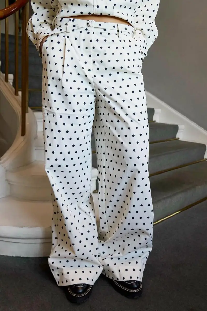 Neo Noir - Malba Dot Pants 167395 - 120 - White