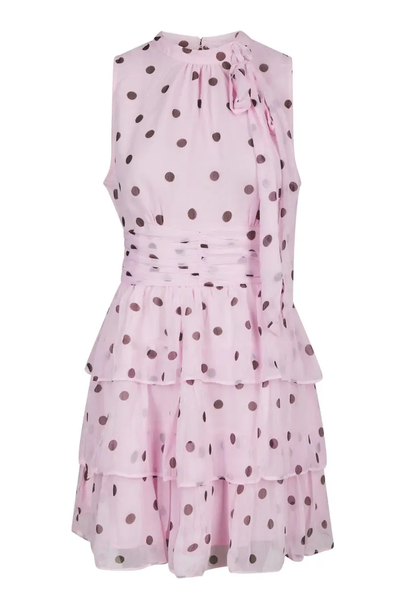 Neo Noir - May Big Dot Dress 170522 - 754 - Light Pink