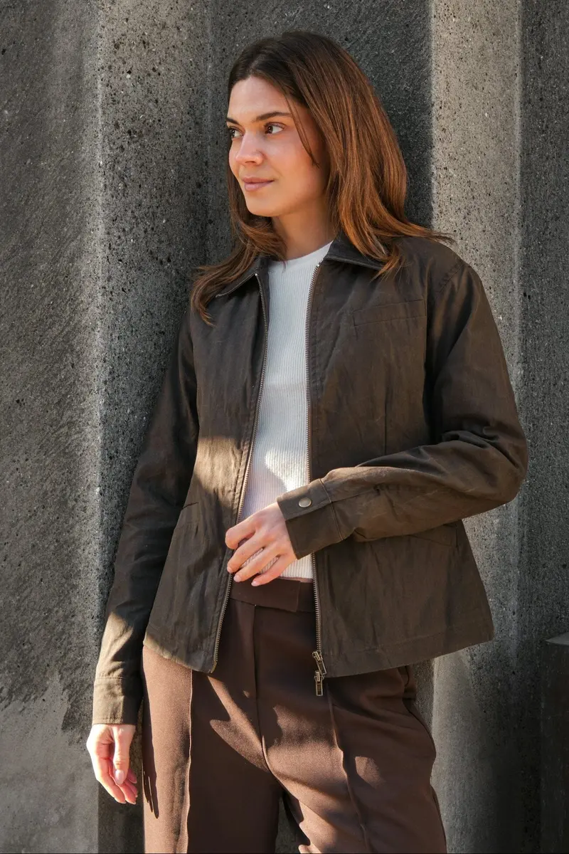 Neo Noir - Mexa Coated Jacket 166193 - 157 - Dusty Army