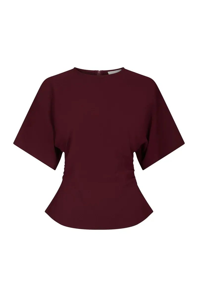 Neo Noir - Miriel Drape Blouse 170119 - 182 - Plum