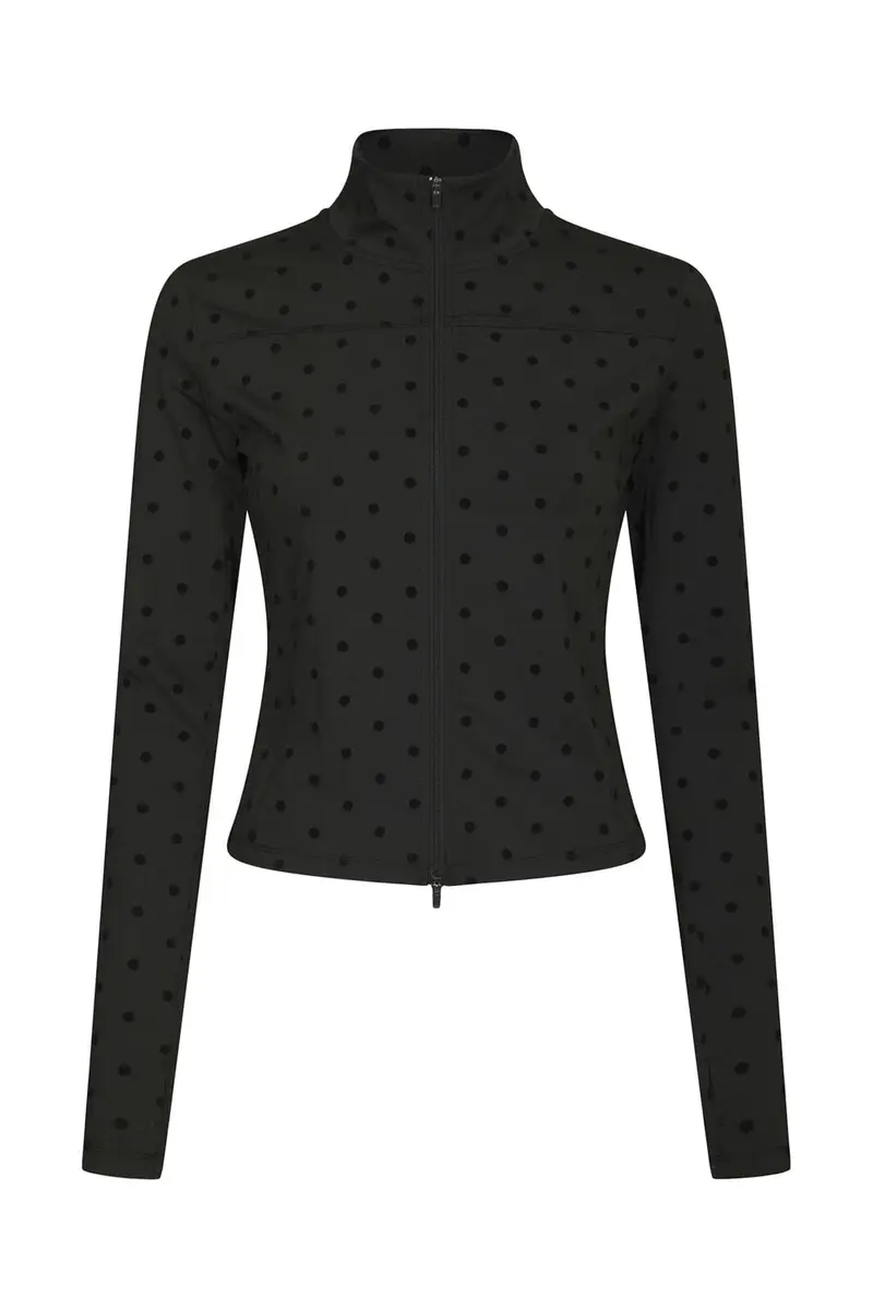 Neo Noir - Nolana Dot Zip Blouse 169858 - 100 - Black
