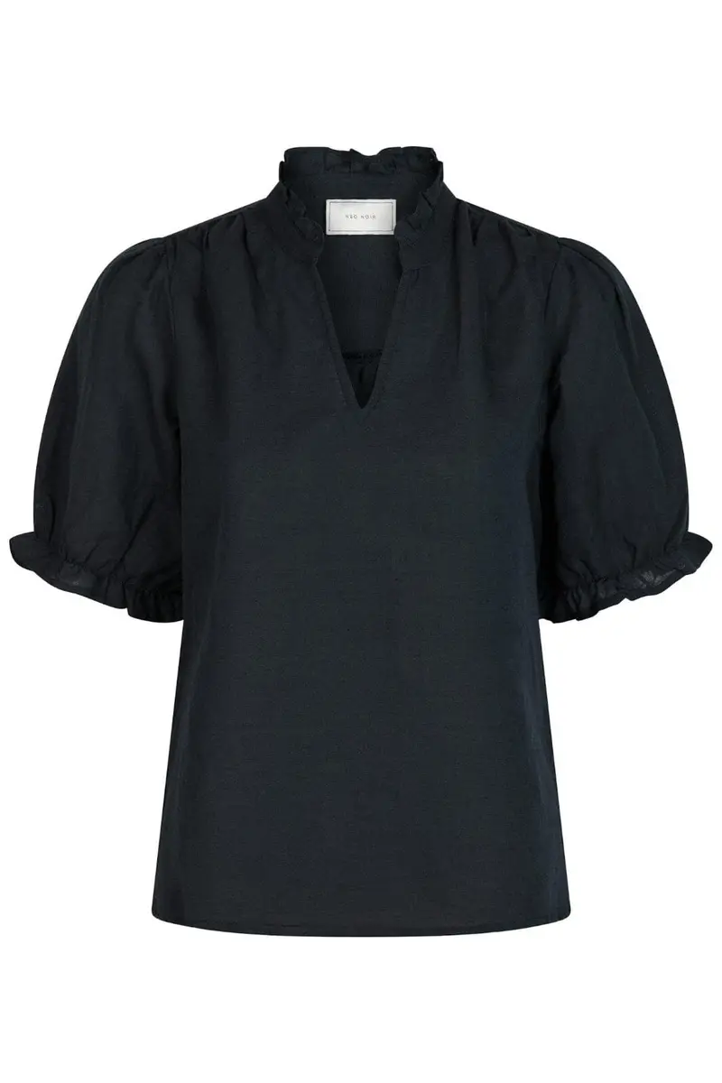 Neo Noir - Odesa Linen Blouse 160264 - 141 - Navy