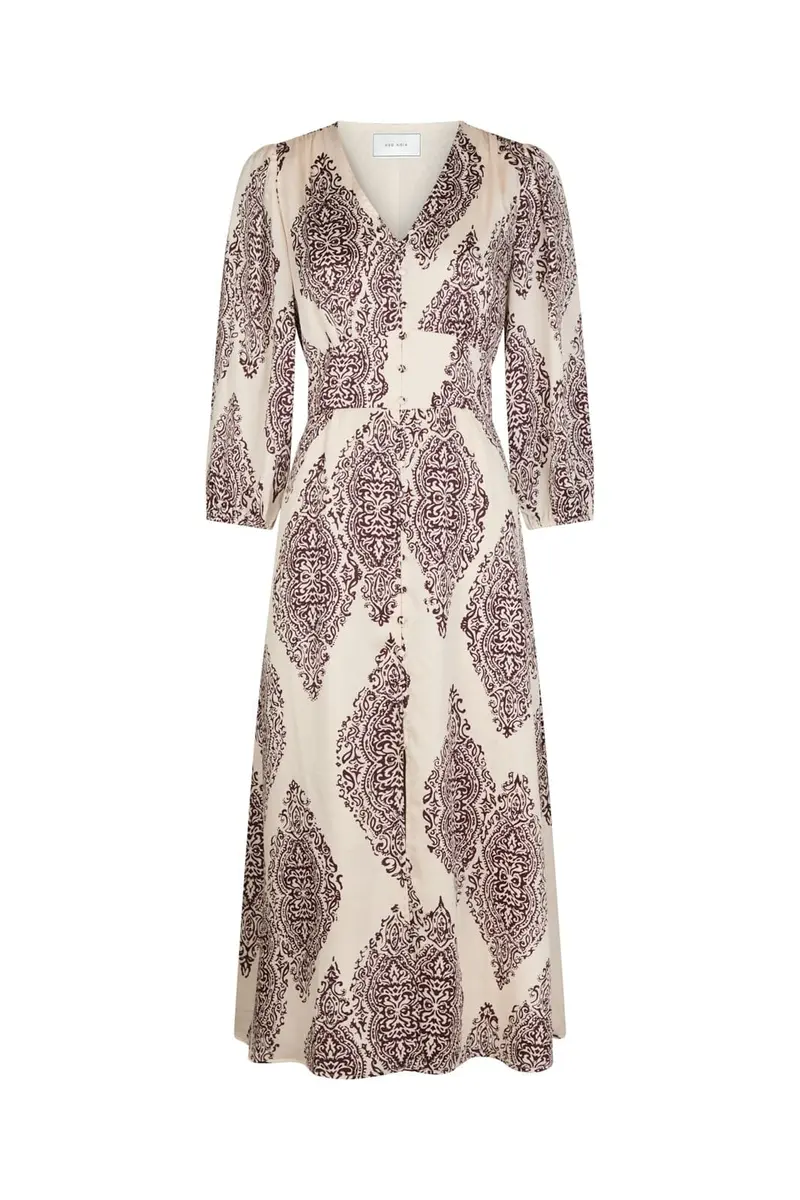 Neo Noir - Olana Paisley Drop Dress 166207 - 174 - Burgundy