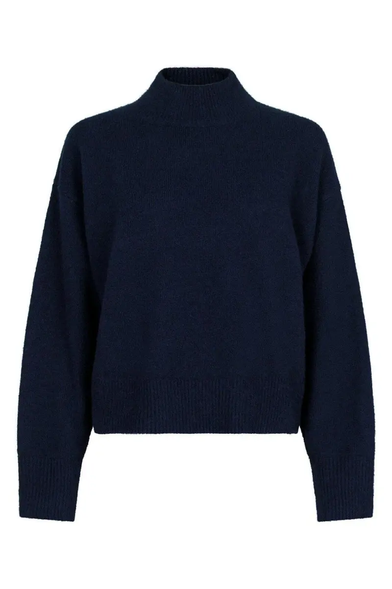 Neo Noir - Paulina Knit Blouse - Navy