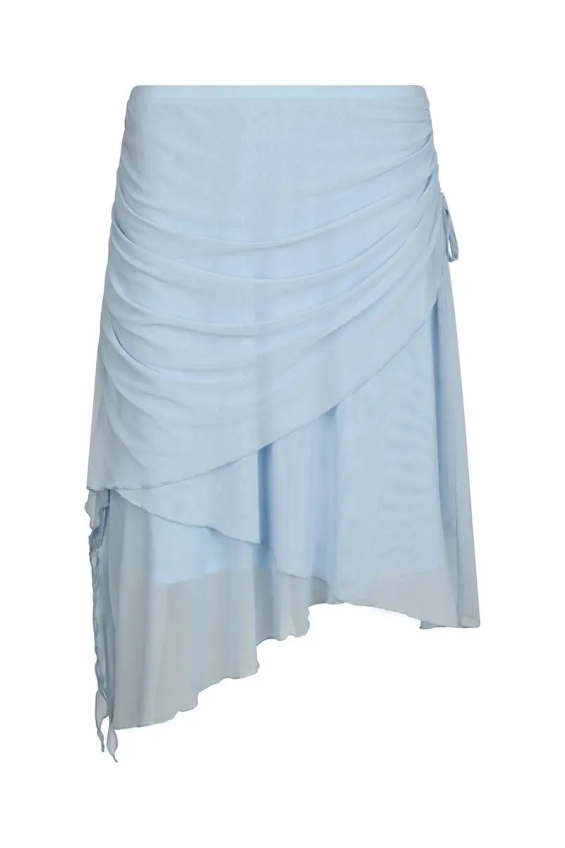 Neo Noir - Saffron Asymmetric Mesh Skirt 165642 - 145 - Light Blue