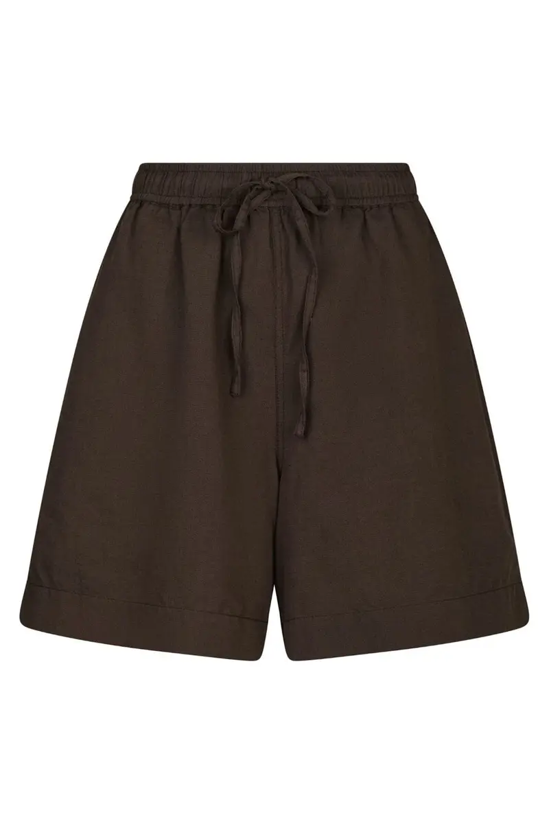 Neo Noir - Shala Linen Shorts 166102 - 676 - Dark Brown