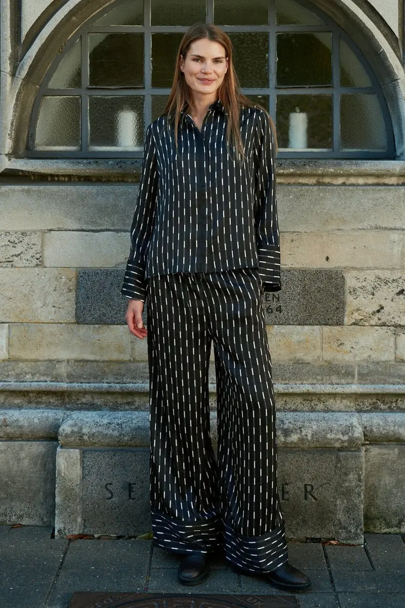 Neo Noir - Sora Print Pants 169279 - 676 - Dark Brown