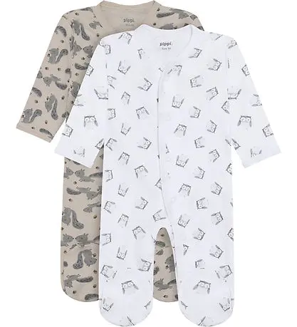 Nightsuit w/f -buttons 2-pack - Rainy Day