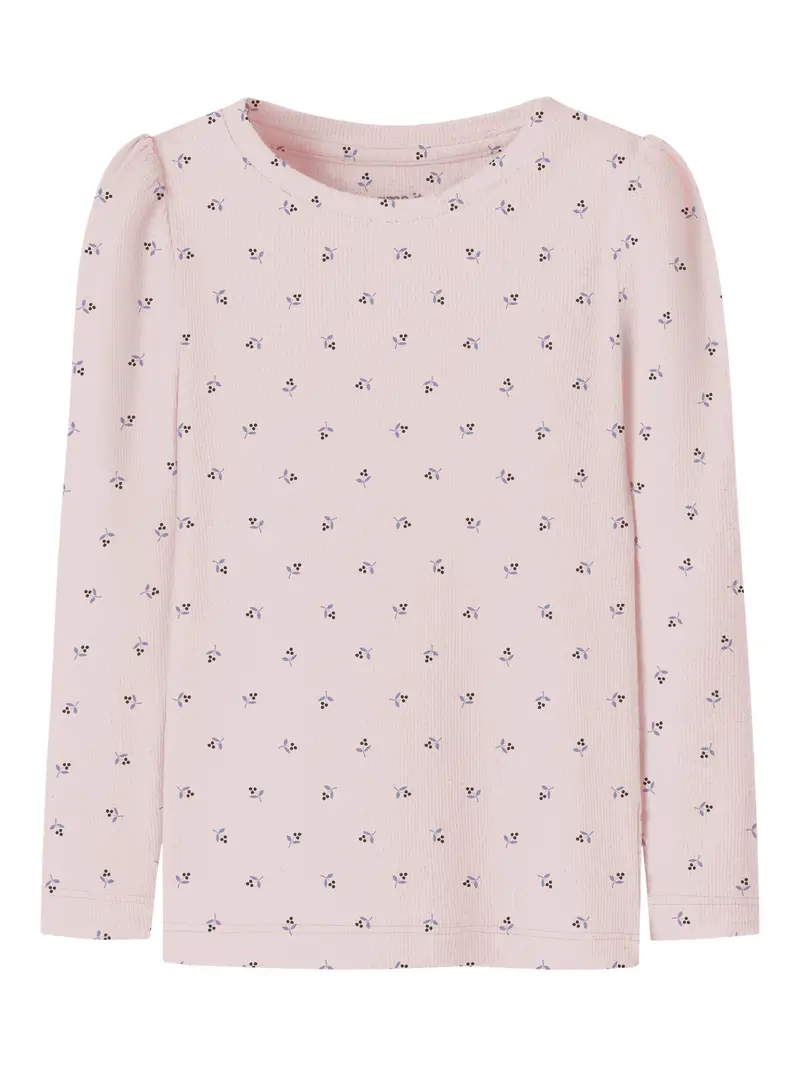 NMFNICOLE LS SLIM TOP PB - Raindrops On Roses