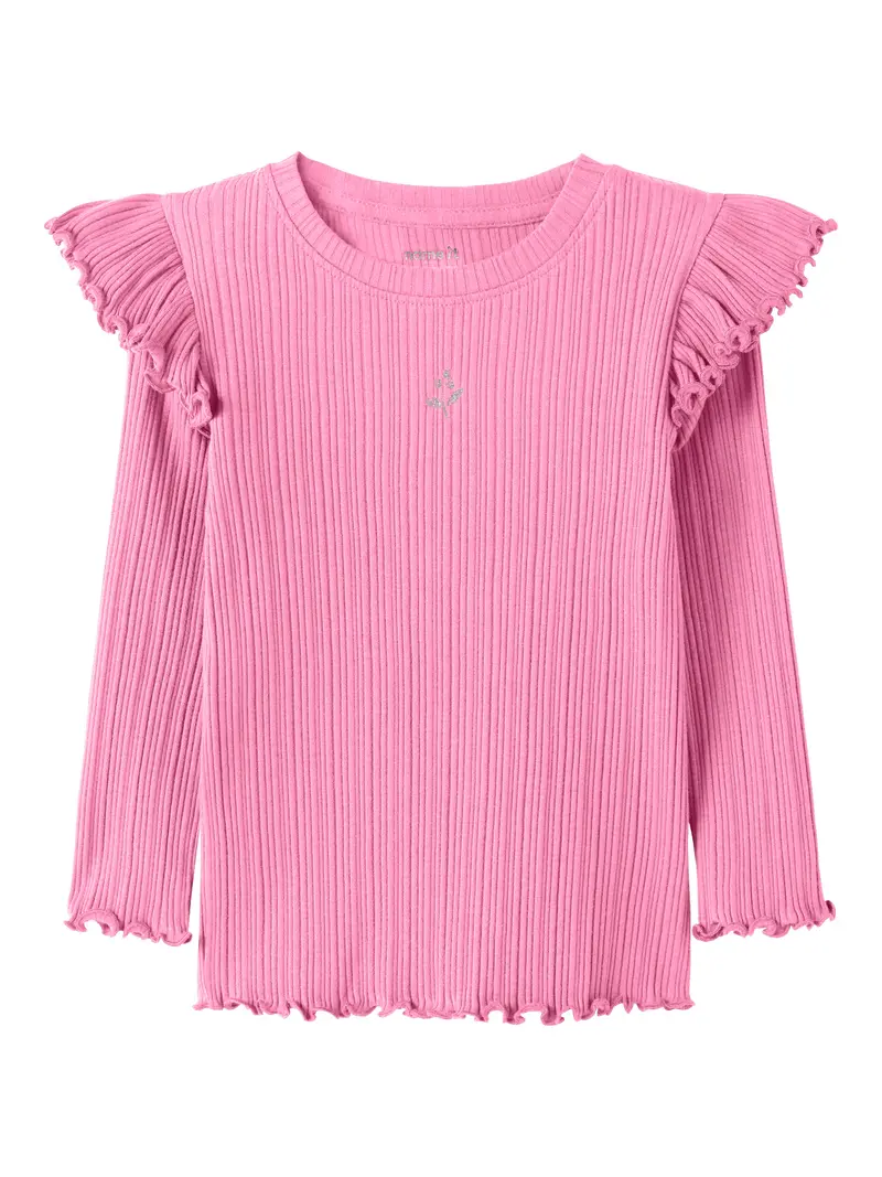 NMFNINNA LS SLIM TOP PB - Begonia Pink