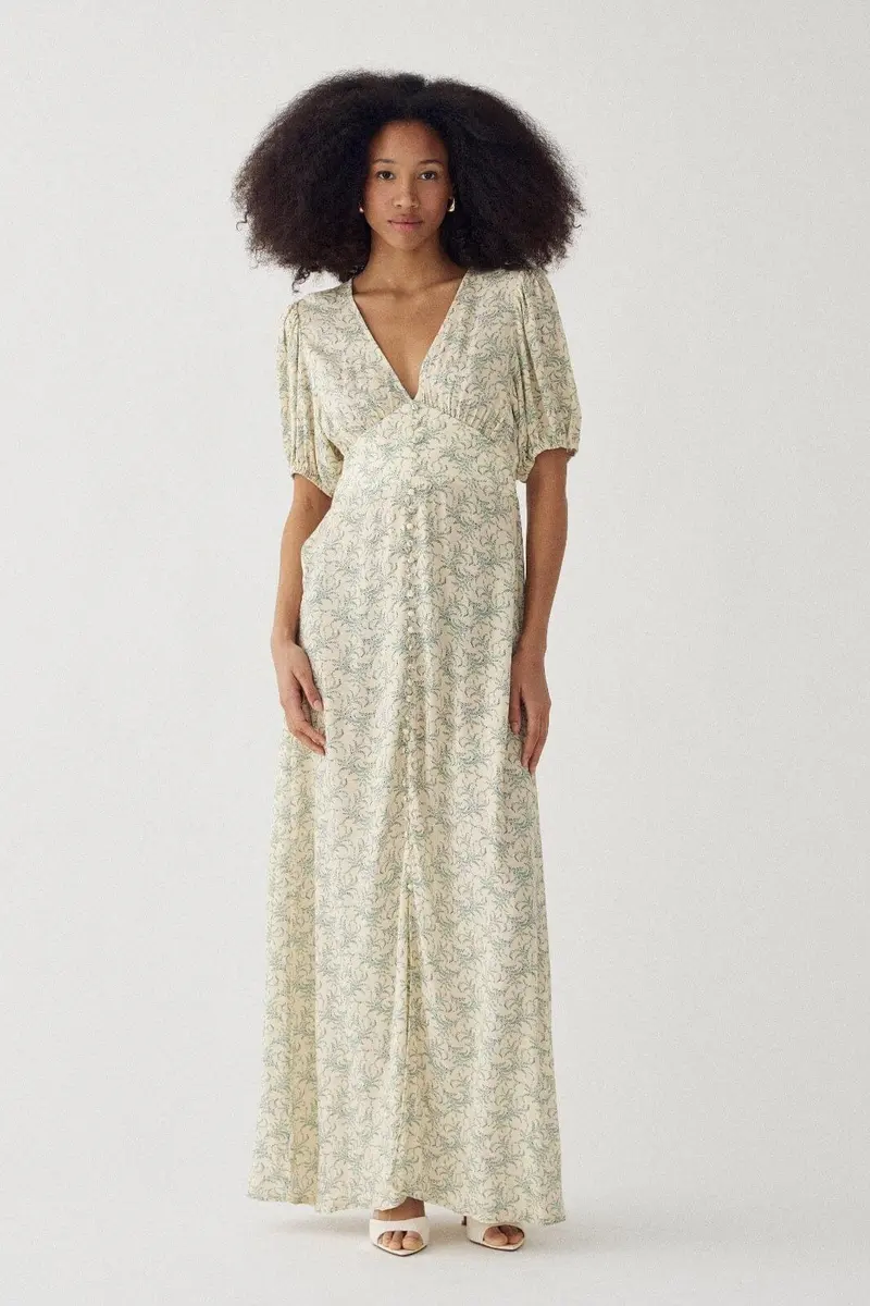 Noella - N-Lilith Ss Maxi Dress 15630001 - 1450 - Dolley Yellow Print