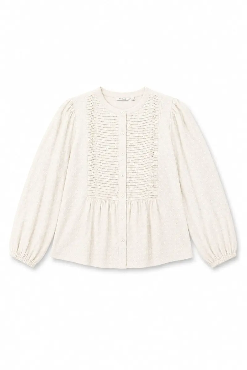 Noella - N-Loulou Ls Blouse 17040002 - 028 - White