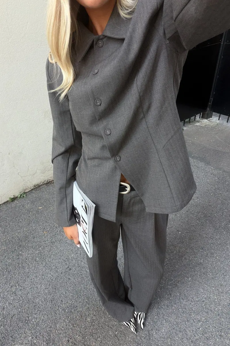Noella - N-Mahala Pants 16150004 - 1487 - Grey Herringbone