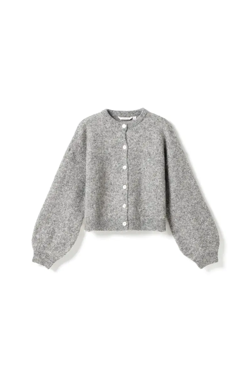 Noella - N-Mansa Knit Cardigan 16650002 - 972 - Medium Grey Mel.